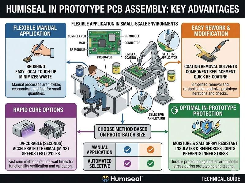 Can HumiSeal be used in prototype PCB assembly