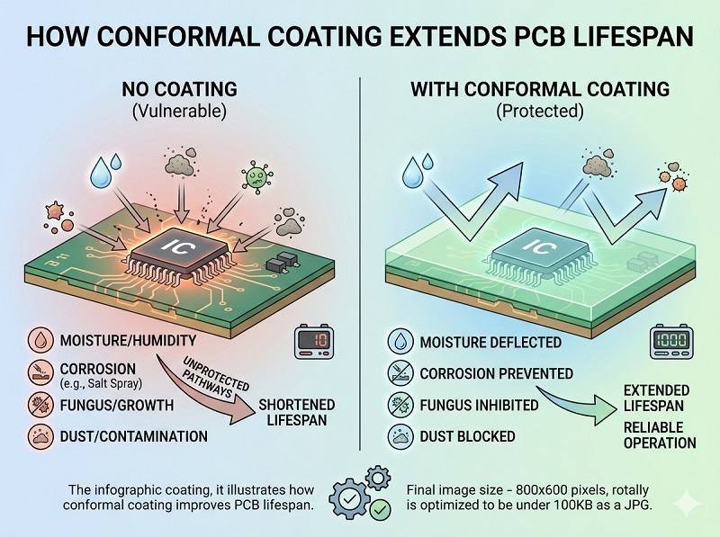 Can conformal coating PCB lifespan