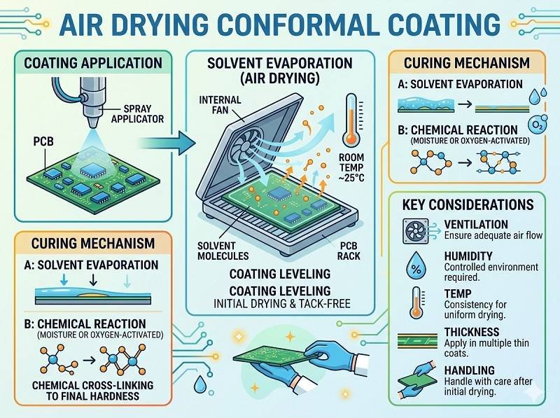 Can conformal coating be air dried