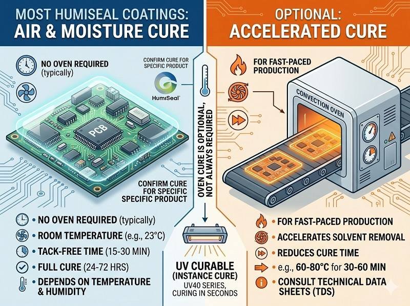 Does HumiSeal require oven curing