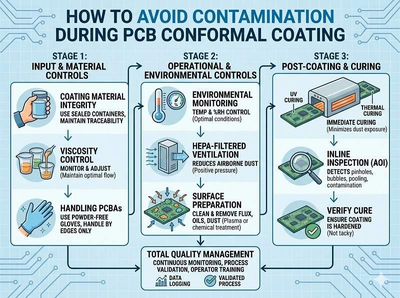 How to avoid contamination during coating