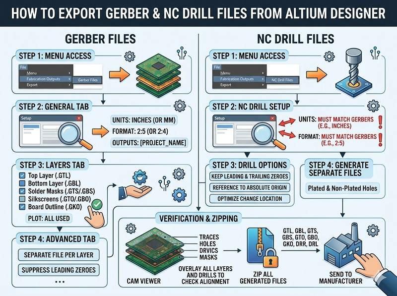 How to export Gerber files from Altium Designer