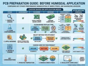 How to prepare PCB before applying HumiSeal