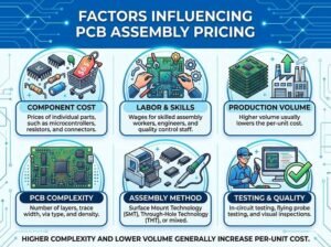 What affects PCB assembly pricing the most