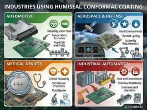 What industries use HumiSeal conformal coating