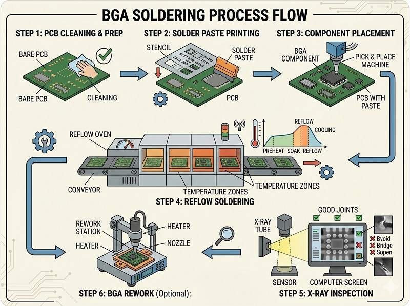 What is BGA soldering process