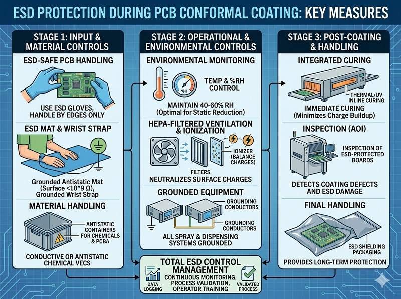 What is ESD protection during coating