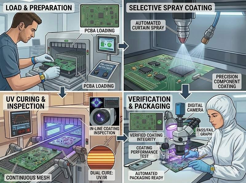What is automated conformal coating process