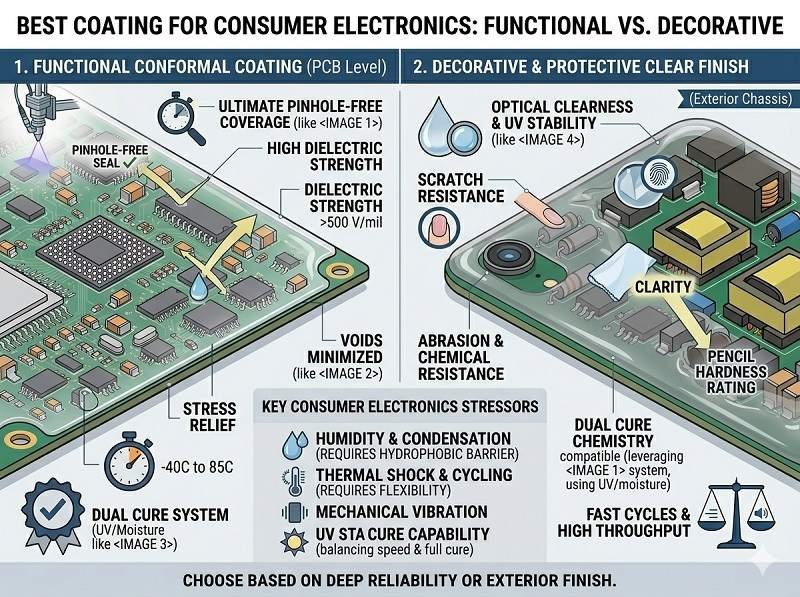Vilken är den bästa beläggningen för konsumentelektronik