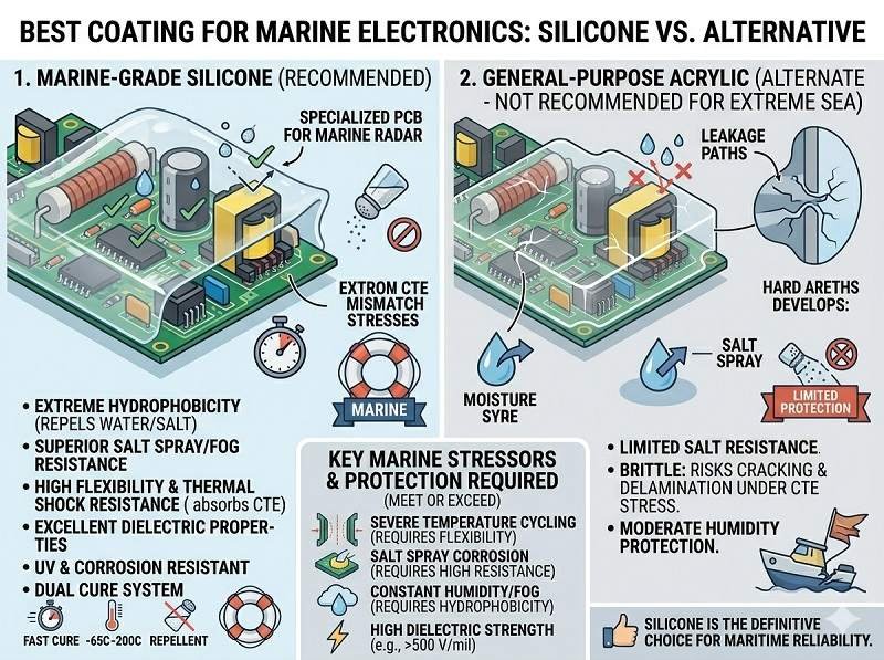 Vilken är den bästa beläggningen för marin elektronik