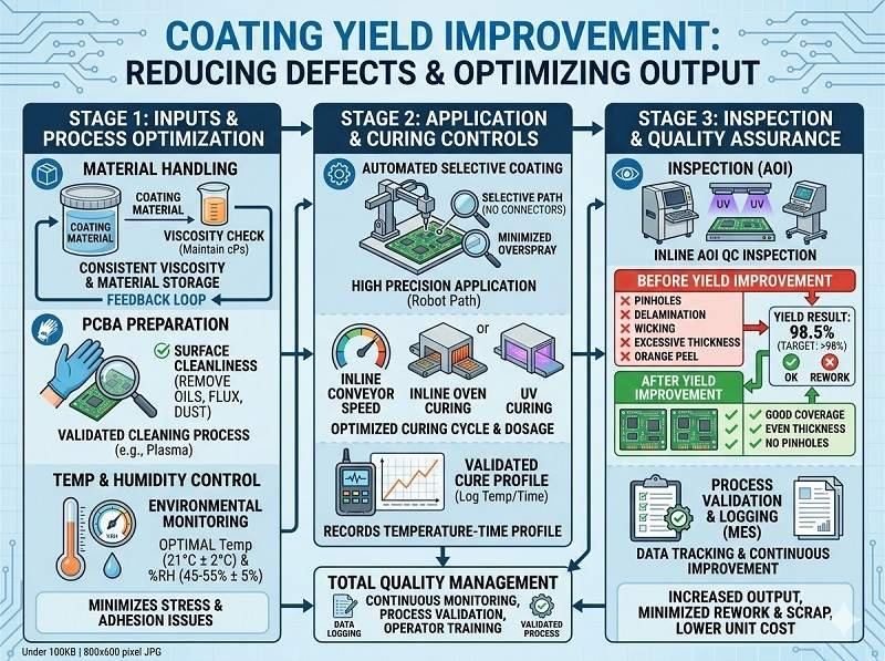 What is coating yield improvement