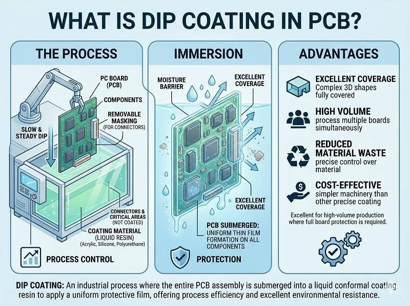 What is dip coating pcb