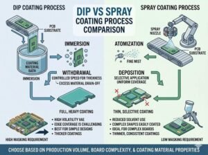 What is dip vs spray coating process