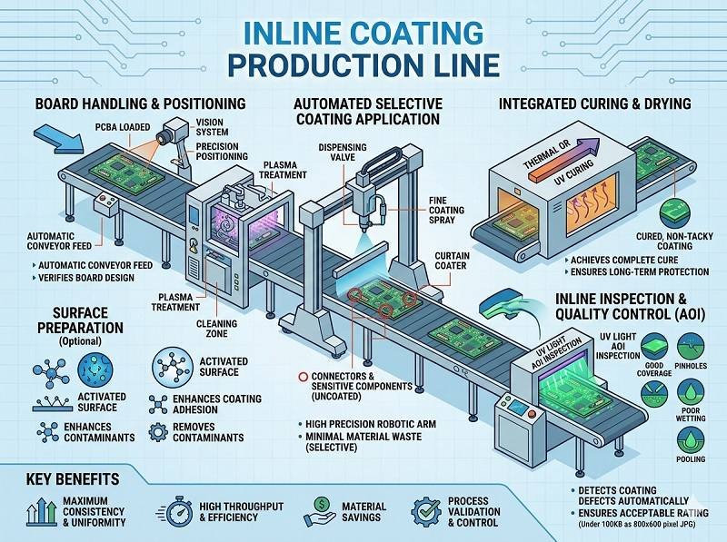 What is inline coating production line