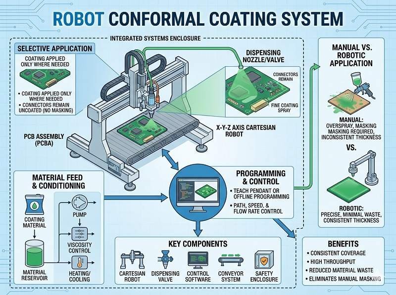 What is robot conformal coating system