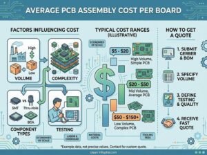 What is the average PCB assembly cost per board