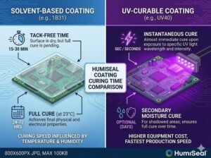 What is the curing time of HumiSeal coating