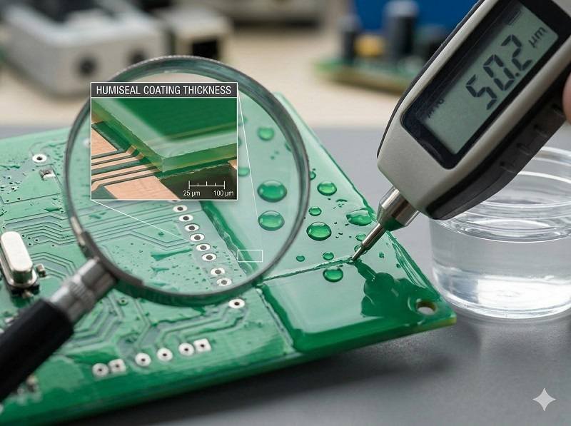 What is the thickness of HumiSeal coating