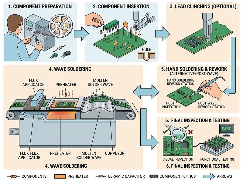 What is through-hole assembly process