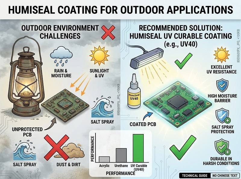 Which HumiSeal coating is best for outdoor applications