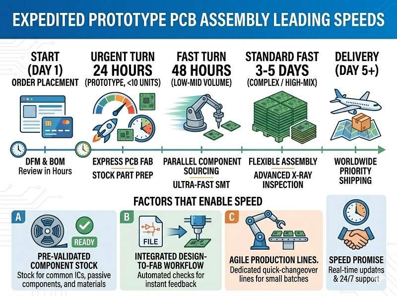 How fast can you deliver prototype PCB assembly