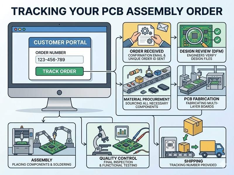How to track PCB assembly order