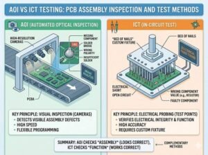What is AOI vs ICT testing