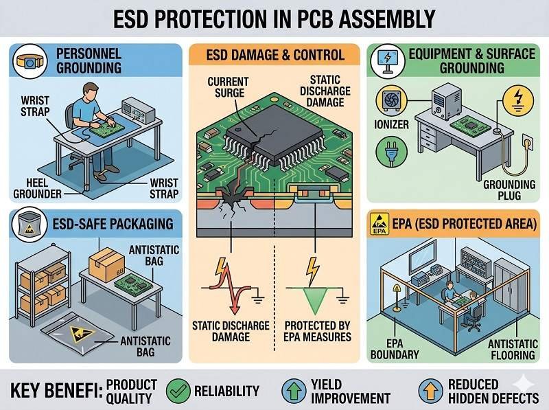 What is ESD protection in PCB assembly