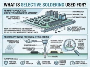What is selective soldering used for