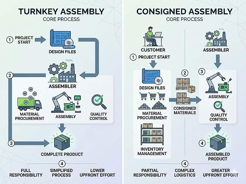 What is turnkey vs consigned assembly