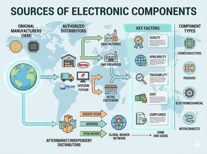 Where do you source electronic components